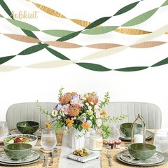 AOBKIAT Wedding Party 1.8 inches wide x 82 feet long, Olive Green
