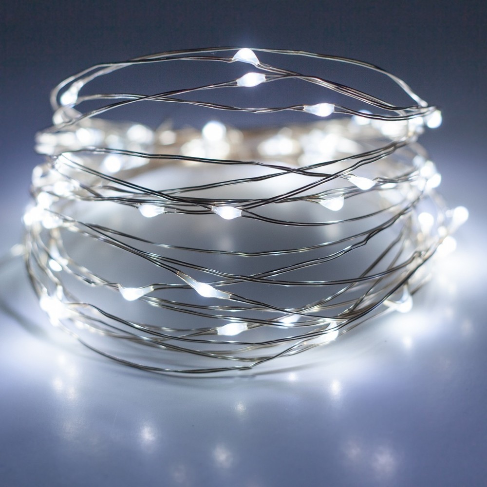 10 sets 20 Bulb White Micro LED fairy light INC BATTERY table centrepiece 2mtr
