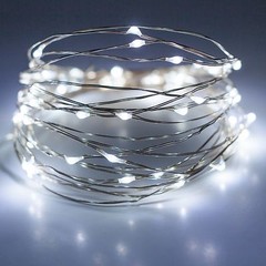 10 sets 20 Bulb White Micro LED fairy light INC BATTERY table centrepiece 2mtr