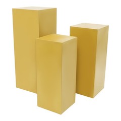 3 Pcs Metal Display Pedestal Stands, Display Pillars For Birthday Party Wedding