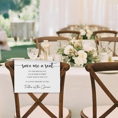 Reserved Seating Cloth Family Memorial Ceremony Marker Elegant Chair Pew Decor