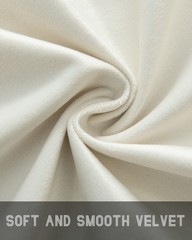 SMILETIME Ivory White 108in Long Velvet Curtains with Rod Pocket Thermal Insu…