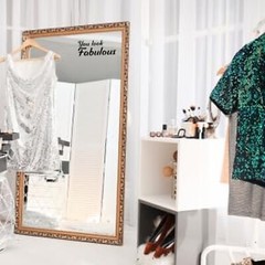 You Look Fabulous Inspirational Quote Mirror Wall Stickers Black Gloss Vinyl …
