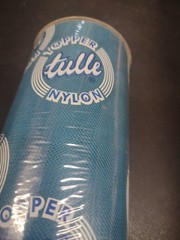 25Yd Vintage Topper Tulle Net Ribbon, Faded Teal Blue Turquoise Netting 6″