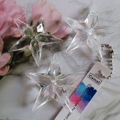 12Pcs 56mm Acrylic Crystal Star Shaped Pendant Chandelier Curtain Wedding Party