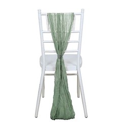 5 DUSTY SAGE Gauze Cheesecloth CHAIR SASHES Party Events Decorations Supplies