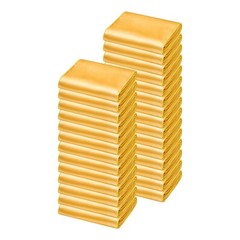 7x108in Gold Satin Chair Sashes & Bows, 100PCS Ribbon Ties for Party Decoration