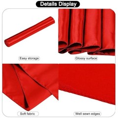 12 Pack Satin Table Runner 12 x 108 Inch Long Satin Table Runners for Red