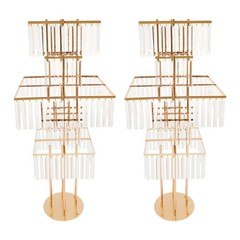2 PCS Flower Stands, 5 Tiers Flower Vase Stands, 125cm(H) Wedding Flower Stands