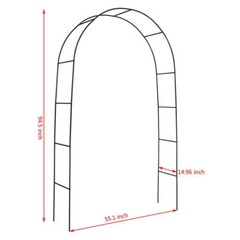 7.5ft Steel Garden Arch Trellis Arbor Climbing Plant Flower Wedding Frame Decors