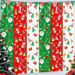 Panelee Christmas Decorations Tinsel Foil Fringe Curtain with Tape Christmas …
