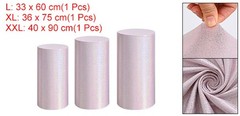 Set of 3 Cylinder Spandex Stand Covers Light Pink Laser Reflective Fabric-Large