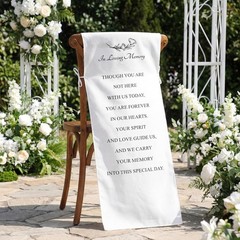 HunnmingRe Reserved Signs for Wedding Reserved Memorial Wedding Chair Sign wi