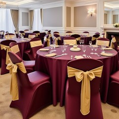 VEVOR 50PCS Burgundy Stretch Spandex Folding Chair Covers for Wedding Party