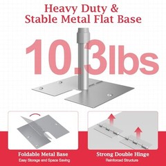 10x10ft Heavy Duty Backdrop Stand Kit, Adjustable Pipe and 10x10FT Silver