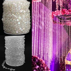 1 Rolls Acrylic Bead Garland Diamond Strand Curtain Wedding Party Decor