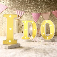 6″ tall GOLD S LED Lighted Marquee Letters Sign Party Wedding Events Decorations