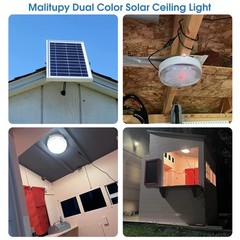 Solar Ceiling Lights-Indoor Outdoor, Daytime & Dimmable 1000LM Solar Shed Lig…