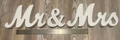 White Sign Mr and Mrs Wood Letter Wedding Signs for Table Photo Props Decor