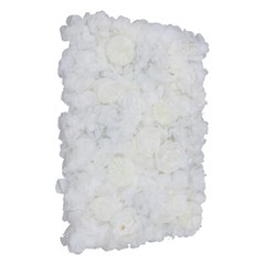 6-Pack Ivory Silk Rose Flower Wall Panels 40 × 60 cm Wedding Backdrop