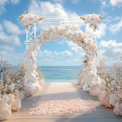 Elegant White Metal Wedding Stand Square Balloon Arch Garden Arbor Frame Decor