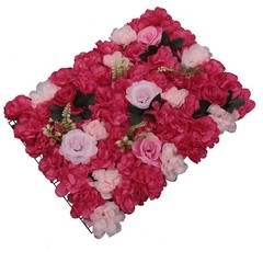 12X Flower Wall Panel Artificial Floral Wall Backdrop Photo Venue Wedding Decor