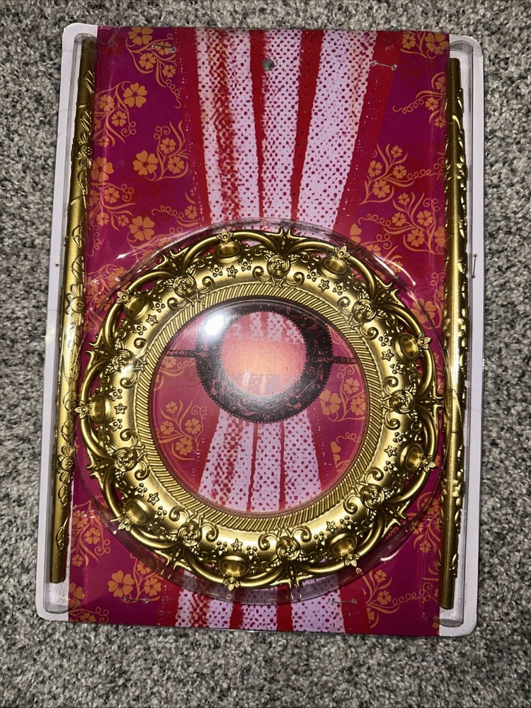 2 GOLD Plastic Round Curtain Tie Backs, Drapery Holdbacks