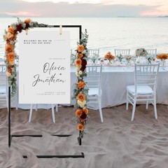 Sturdy Wedding Welcome Sign Stand – Black Metal Easel for Seating Charts & Event