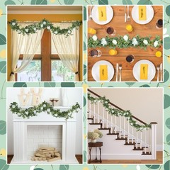 2pcs Large Mr & Mrs Wedding Table Signs with 5.91ft Floral Garland Centerpieces
