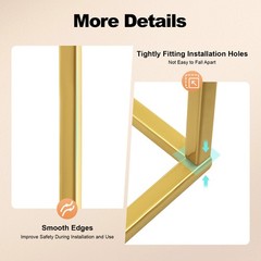 4Pcs Gold Metal Column Flower Stands Centerpiece Holder Rack Party/Wedding Decor