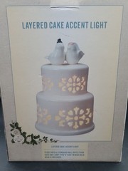 Cracker Barrel Layered Cake Accent Light Wedding Decor With Love Birds Open Box
