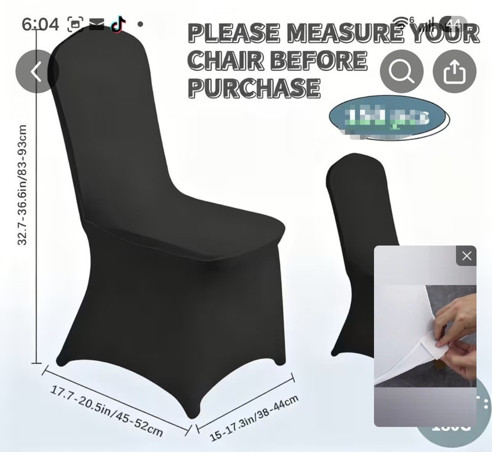 Chair Cover Party Banquet Wedding Black