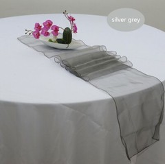 75x Silver Grey Organza Chair Sashes Bows Ties Wedding Banquet Party Decorations