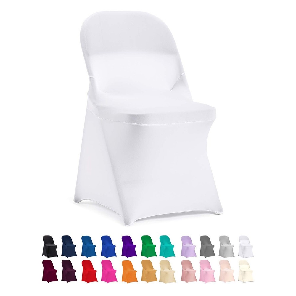 Peomeise Stretch Spandex Folding Chair Cover for Wedding Party Dining Banquet…