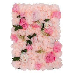 20 Pieces Flower Wall Panel Artificial Floral Backdrop Wall Decoration Backdrop