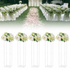 5pcs Wedding Flower Stand Acrylic Pillar Vase Stand Party Centerpiece Decor