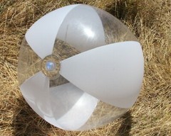 30″ Frost White & Crystal Clear Beach Ball WEDDING DISPLAY Pool Party Beachball