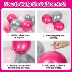 128pcs Disco Cowgirl Party Decorations, Hot Pink Silver Cowgirl Balloon Arch …