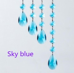 10Pcs Colorful Teardrop 38mm Chandelier Crystal Prisms Wedding Decor SunCatcher