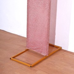 8ft ROSE GOLD Shimmer Fitted Spandex Open Arch Double Sided Backdrop STAND COVER
