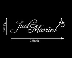 Just Married Car Decals Just Married Vinyl Window Sticker Church Wedding Anni…