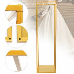Wedding Square Flowers Stand Stage Gold Decor Backdrop Props Bracket Metal Stand