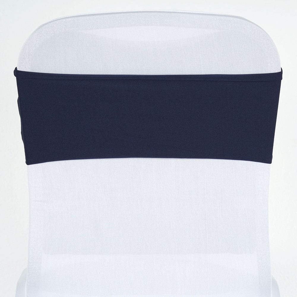 10 Navy Blue Spandex STRETCHABLE CHAIR SASHES Wedding Party Decorations SALE