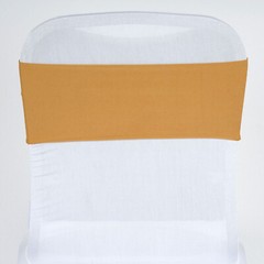 10 Gold Spandex STRETCHABLE CHAIR SASHES Wedding Party Decorations SALE
