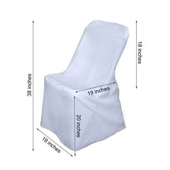 20 pcs Ivory LIFETIME Folding CHAIR COVERS Slipcovers Polyester Event Banquet