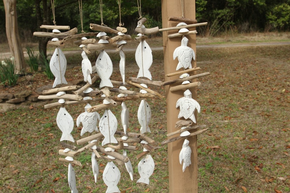Seaside Wedding Driftwood Sea Turtle Fish Hanging Mobile Decor – 6 items