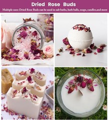 8 oz/226 g-Dried Rose Petals & Dried Rose Buds – Natural & Edible Grade |
