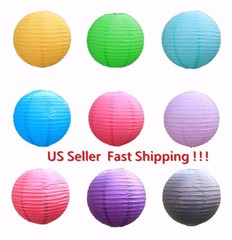 Assorted Chinese round Multi-color paper lantern wedding party hang decoration