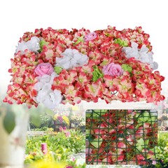 6pcs Artificial Flower Wall Panel Wedding Party Backdrop Plant Wall Decoration