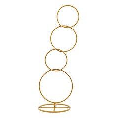 Wedding Round Hoop Backdrop Stand Detachable 4-Tier Gold Metal Flower Arch Frame